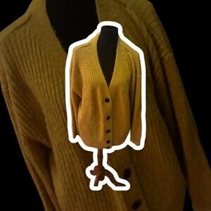 Mustard yellow topshop cardigan